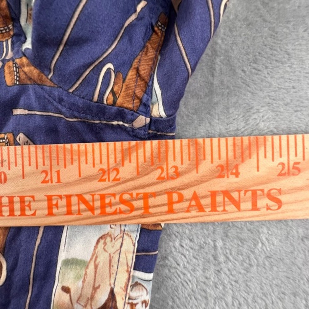 Reyn Spooner Vintage Hawaiian Shirt Egyptian Cotton Golf Print Mens Short Sleeve - Picture 5 of 9